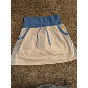 Y2K Nike Kids Athletic Skirt Shorts Blue White Mesh Tennis Running Gym Size XL